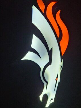 nfl, broncos, light box